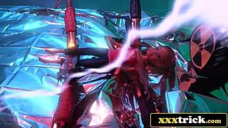 Mad Scientist Fucks His Stunning Brunette Creation Lady Bug in Wild Hardcore Parody Scene