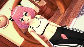 Hey Anya, wanna ride a huge cock after gym in hentai?