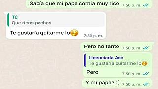 Damn, my stepmom’s texting me on WhatsApp while dad’s away on business! 😈