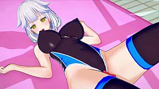 Asian Pool Scene in 3D Cartoon by Badpoipoi