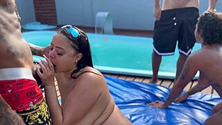 Pool Party with Married Woman and 18+ Friend
