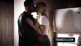 Tranny Babe Gets Hard Fucked in DoggyStyle with Intense Blowjob Action