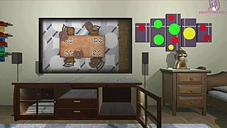 Curvy Teen Rides and Sucks Big Cock in 3D Cartoon Dating Game