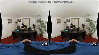 Teen 18+ brunette pornstar gives blowjob at office work. Close up on hairless pussy.