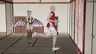 Insane 2-B dance turns into wild shower banging action!