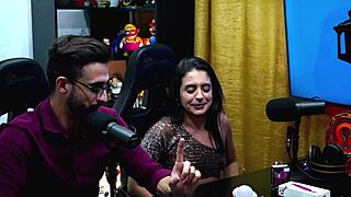 she pulls out husband's cock on podcast and sucks it deep, leaving presenter speechless!