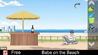 Erotic Babe Poses on the Beach