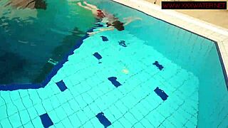 Hairy ginger POLISH TEEN 18+ underwater in bikini