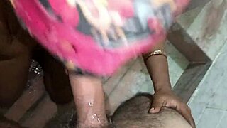 I saw black indian lady sucking in bathroom stall