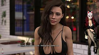 steps of debauchery 50 - naked girl in the cafe