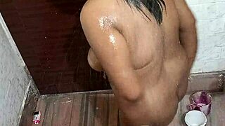 I saw black indian lady sucking in bathroom stall