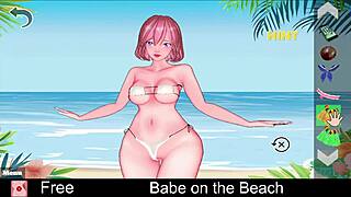 Erotic Babe Poses on the Beach