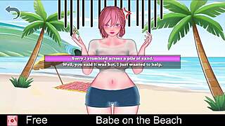 Erotic Babe Poses on the Beach