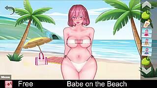 Erotic Babe Poses on the Beach