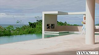 wow, hard-bodied ema dives into muff and licks balls during intense gym workout with creampie finish!