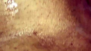 Close up of a big pussy eating and inserting