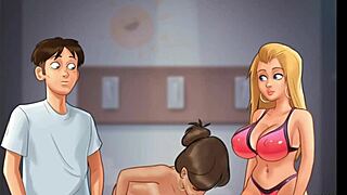 hey, wanna see my girlfriend share my huge rod with her bff at the beach?