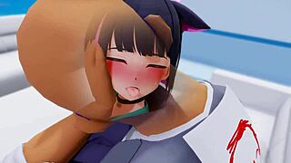 Kazusa Unleashes Raw Power in Stunning 3D Anime Hentai Action