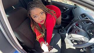 Busty Black Slut Squirts Hard!