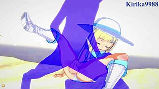 Lillie and Jessie Musashi intense sex in Pokemon hentai with creampie.