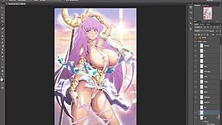 hentai busty athena from saint seiya shows off her huge boobs