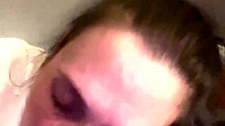 Curious how deep she slurps on that big black cock?