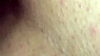 Close up of a big pussy eating and inserting