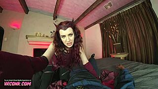 Hey, VR Conk Jessica Ryan as Scarlet Witch Seduces Dr Strange in XXX Parody. Can't Believe This Cosplay Action!
