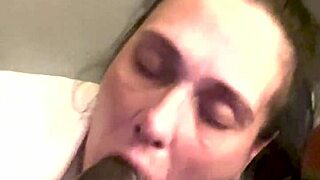 Curious how deep she slurps on that big black cock?