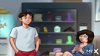 in summertimesaga, she grabbed all the cash in episode 1 scene 66.