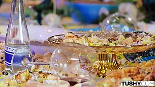 Tushy bride Eve dives into first anal adventure at Vixen hotel with deep action