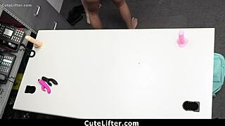 I call my coworker to punish the cute teen shoplifter.