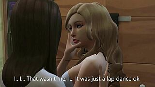 In Sims 4, horny blonde plays innocent but gets fucked in 3D animation