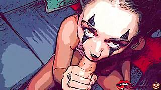 Intense Halloween banging with hot clown Miriam Prado