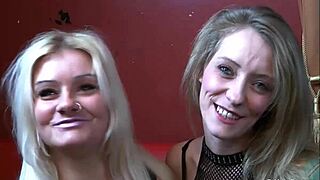 Ava and Jakki Louise suck cocks in bukkake party