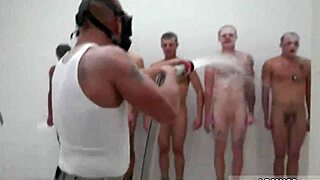 what's with army men in nude photos during hazing showers?