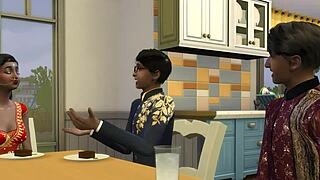 Indian STEP MOM fucks her TWO SONS for the FIRST TIME in threesome