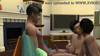 Indian STEP MOM fucks her TWO SONS for the FIRST TIME in threesome