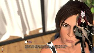 croft adventures ep 14 - sexy cosplayer playin around in shower