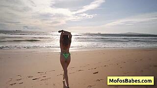 blonde hottie sahara skye with natural big tits got charles dera hard. she gave a sloppy blowjob in the car by the beach.