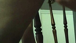 homemade vid of a girl with hairy pierced pussy riding big dildo. she takes it deep in anal play.