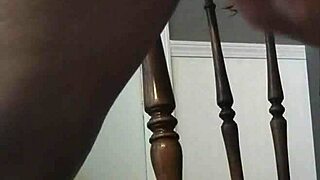 homemade vid of a girl with hairy pierced pussy riding big dildo. she takes it deep in anal play.