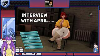 April O'Neil Gets Interviewed With Monster Cock!