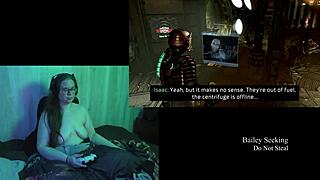 Naked Deadspace Play Through Part 3 with Big Tits Brunette