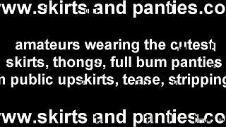 you can peek up my skirt while i whip up a snack, but i might make a mess 😘