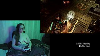 Naked Deadspace Play Through Part 3 with Big Tits Brunette