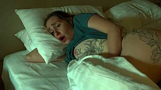 stepmom catches stepson jerking to her nude pic, shares hotel bed