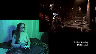 Naked Deadspace Play Through Part 3 with Big Tits Brunette