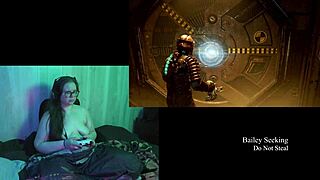 Naked Deadspace Play Through Part 3 with Big Tits Brunette