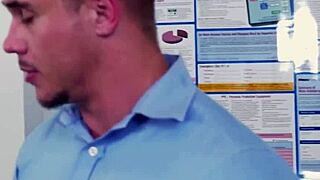 kinky manager fucks worker with fat dildo